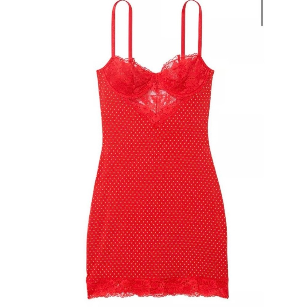 Victoria's Secret Red Lace Slip
